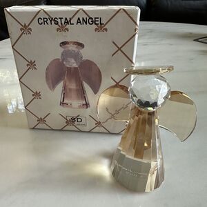 Simon Designs Crystal Angel Figurine Champagne - In Original Box